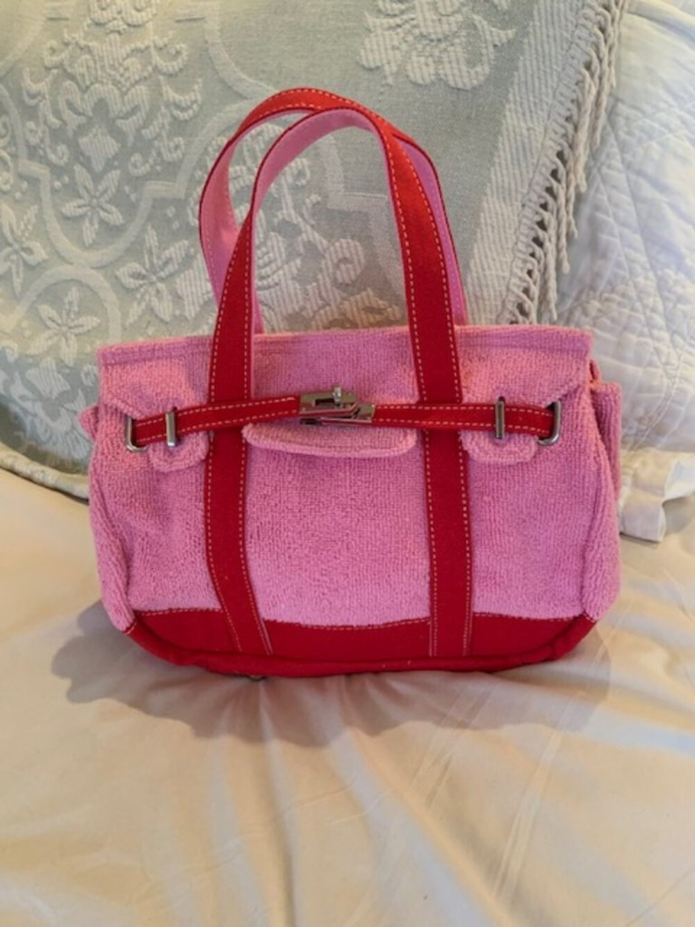 Sunwin Boatkin Mini Pink & Red Terry Bag